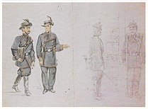 Administration, officer and liner infantry soldier label QS:Len,"Administration, officer and liner infantry soldier" label QS:Lpl,"Administracja, oficer i żołnierz piechoty liniowej"