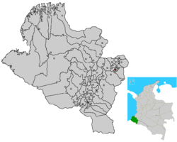 Location of the municipality and town of Albán in the Nariño Department of Colombia.