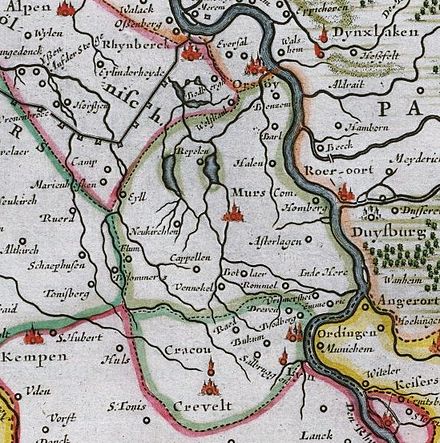 The County of Moers in 1635