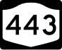 New York State Route 443 marker