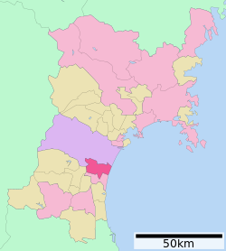 Natorin sijainti Miyagin prefektuurissa