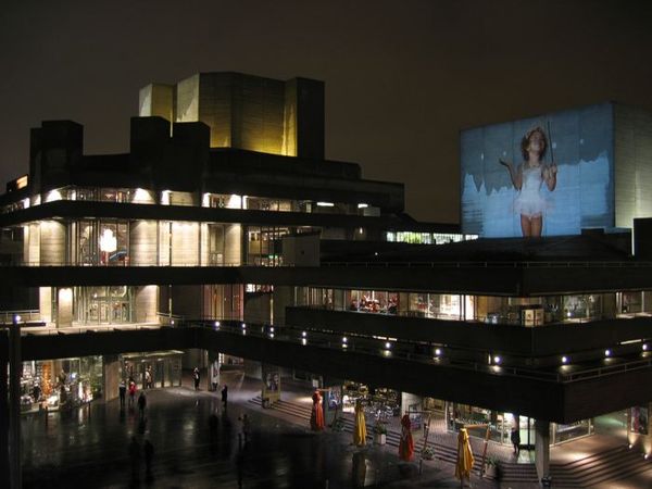 London's National Theatre, seen from Waterloo Bridge