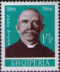 Ndre Mjeda 1966 Albania stamp.jpg