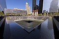 The South Tower reflecting pool which is located where the original Twin Towers were located in