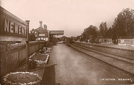 Newent railway station (postcard)