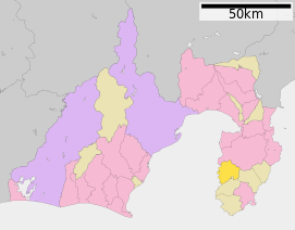 Lokasi Nishiizu di Prefektur Shizuoka