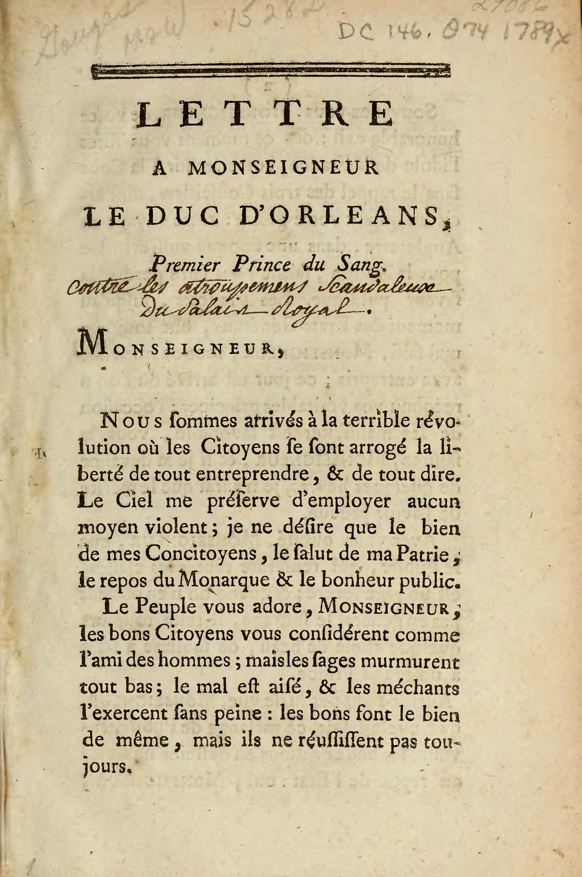 L action française n° 68 - Lettre de Monseigneur le Duc d Orléans