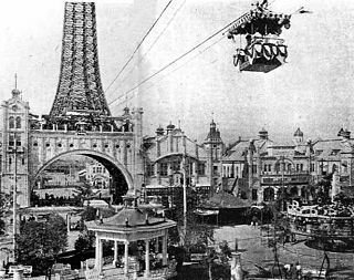 Een kabelbaan verbond het amusementspark met de oorspronkelijke Tsutenkaku. Het park sloot zijn deuren in 1923; de toren werd ontmanteld in 1943.