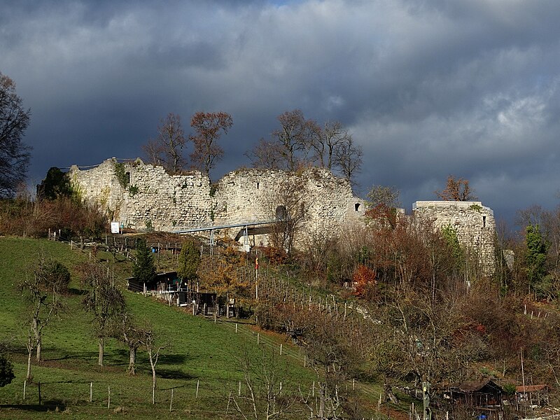 File:Ostseite der vorderen Burgruine .jpg