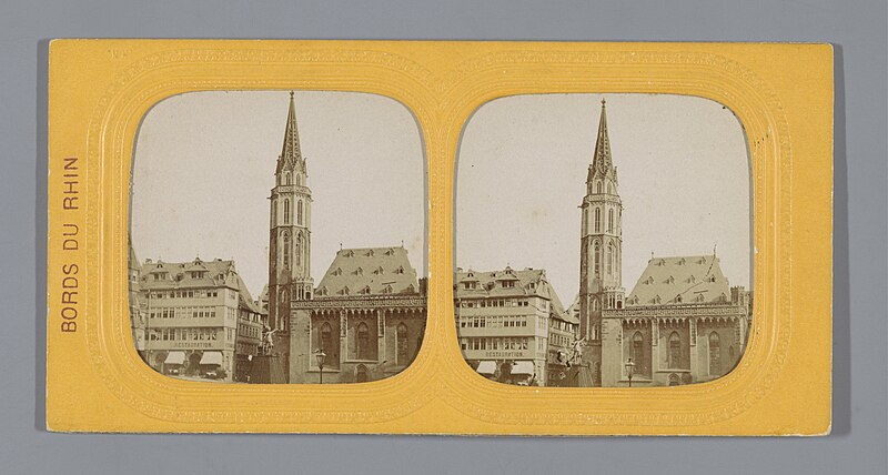 File:Oude Nicolaaskerk in Frankfurt Francfort sl. Meins, Église Saint-Nicolas (titel op object) Bords du Rhin (serietitel op object), RP-F-F09259.jpg