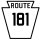 Marqueur de la route 181 de Pennsylvanie