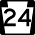 Pennsylvania Route 24 işaretçisi
