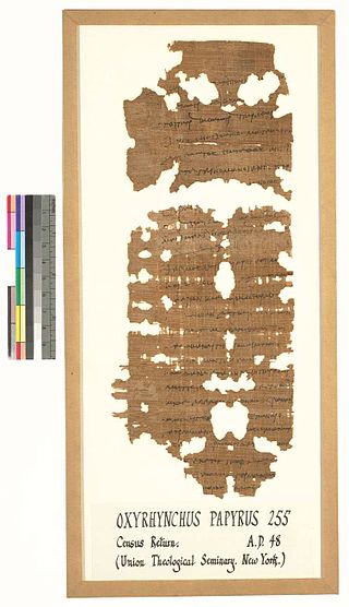 <span class="mw-page-title-main">Papyrus Oxyrhynchus 255</span>