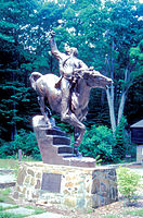 General Israel Putnam statue at the entrance to Putnam Memorial State Park