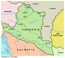Pannonia provincia az 1. században