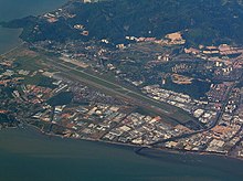 Aerial view of Penang International Airport.