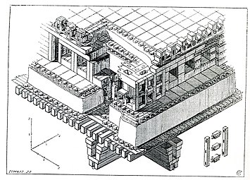 Étude du toit du Palais des cent colonnes