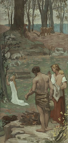 File:Pierre-Cécile Puvis de Chavannes - Sainte Geneviève enfant en prière - PDUT1466 - Musée des Beaux-Arts de la ville de Paris.jpg