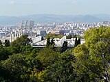 Vistes des de les grades de l'Estadi Olímpic de Montjuïc (Barcelona)