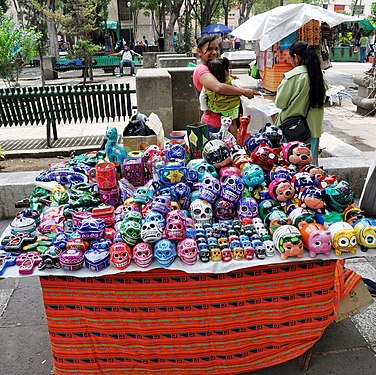 Souvenir vendor at Plaza Solidaridad in Mexico City