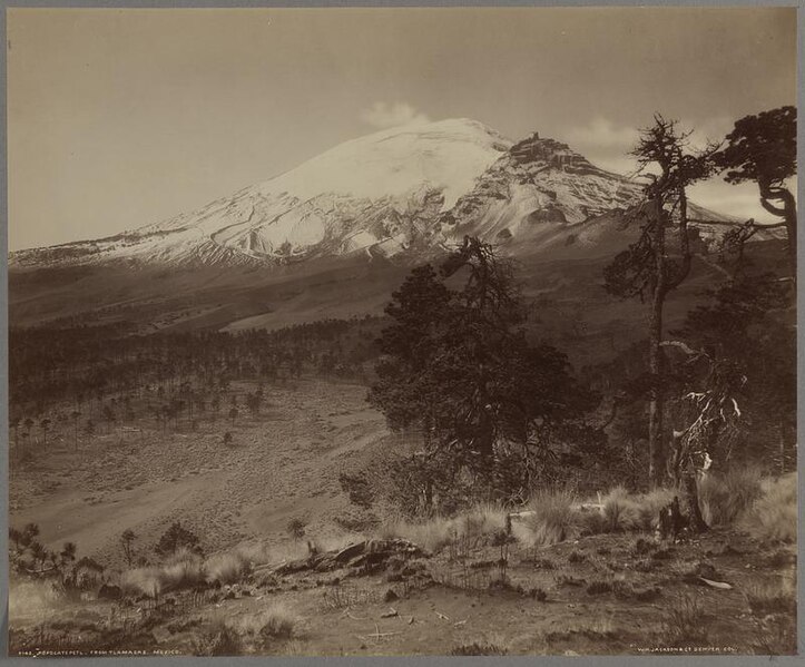 File:Popocatepetl, from Tlamacas, Mexico - DPLA - c6528b9548b04462e17b91223dfce072.jpg