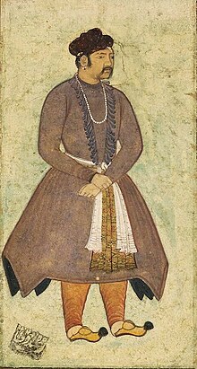 Portreto de Akbar de la 16-a jarcento fare de Manohar Das