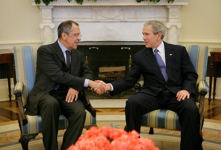 Lavrov Meets with President George W. Bush in the Oval Office of the White House, 7 March 2006