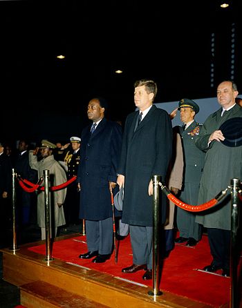 President John F. Kennedy Attends Arrival Cere...