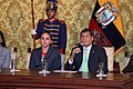 Presidenta de la Asamblea Nacional, Gabriela Rivadeneira, junto a las dos Vicepresidentas, Rosana Alvarado y Marcela Aguiñaga, realizó visita protocolaria al presidente de la República, Rafael Correa (8744485069).jpg