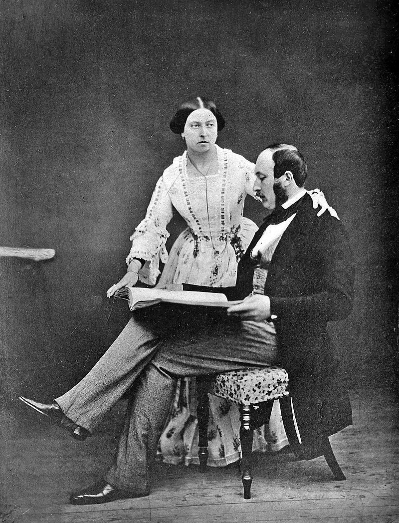 Fascinating Historical Picture of Prince Albert of Saxe-Coburg and Gotha with Queen Victoria in 1854 