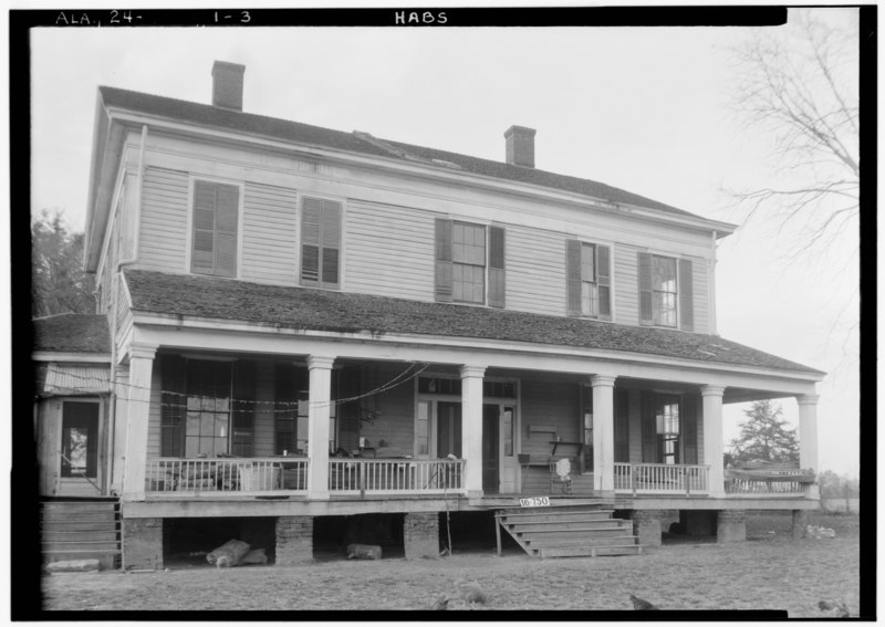 File:REAR VIEW. - Cochran House, County Road 21, Orrville, Dallas County, AL HABS ALA,24, ,1-3.tif