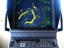 Surface search radar display commonly found on ships Radar screen.JPG