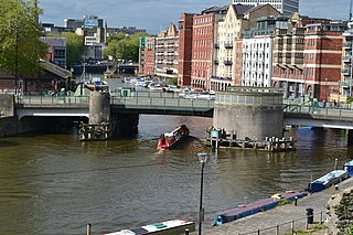 Redcliffe Bridge, Bristol Bridge over the harbour in Bristol, England