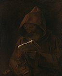 Rembrandt Harmensz. van Rijn (1606−1669)- Monk Reading - Lukeva munkki - Läsande munk (29433036826).jpg