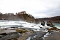 Long exposure photograph of the Rhine Falls with Laufen Castle in the background