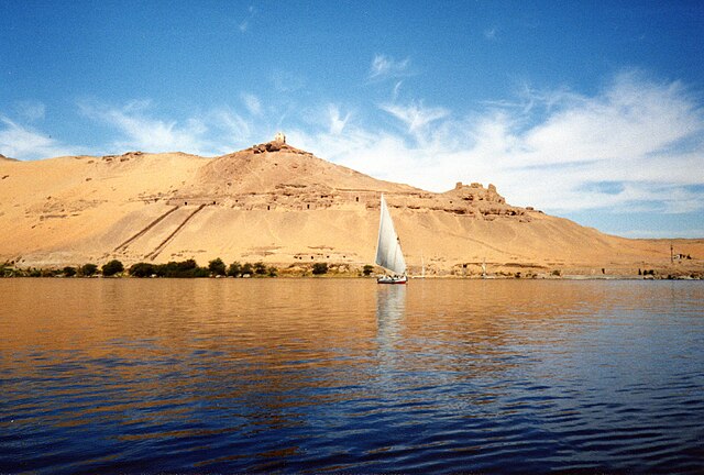 O Nilo na região de Assuão