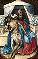 Левая створка диптиха Робера Кампена «Троица. Мадонна с младенцем у камина»