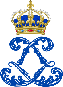 Royal Monogram of King Louis XIV of France, Variant.svg