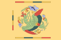 Royal flag of Goryeo (Bong-gi) (Fringeless).svg