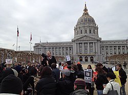 Protesta a la ley SOPA en San Francisco (EEUU)