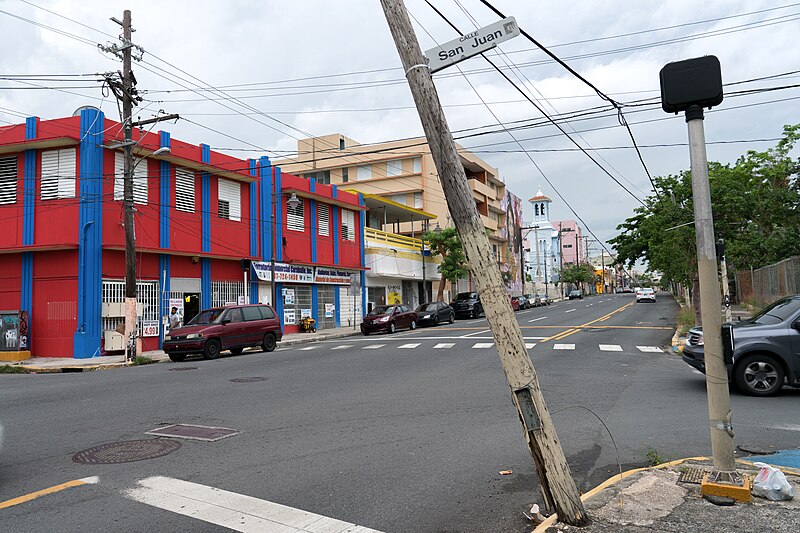 File:San Juan street sign after Hurricane Maria, Puerto Rico.jpg