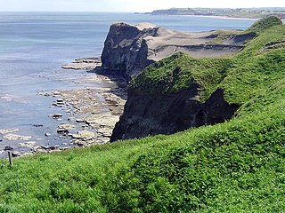 Sandsend Ness Alum quarrying site in North Yorkshire, England