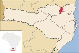 Kaart van Rio Negrinho