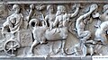 Scene on the Pashley Sarcophagus in the Fitzwilliam Museum in Cambridge.
