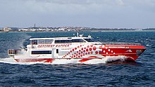 Rottnest Sea Eagle Express ferry departing from Fremantle