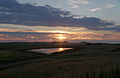 2014-11-23 The sun sets over the Northumbrian moors.