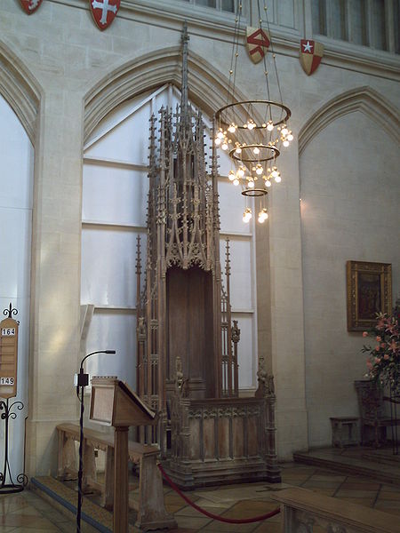 Seat of the Bishop of St Edmundsbury and Ipswich in the Cathedral Church of Saint James, Bury St Edmunds