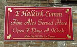 Thumbnail for File:Sign on the E Halkirk Comm, Halkirk - geograph.org.uk - 5084195.jpg