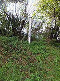 Thumbnail for File:Signpost at Blue Anchor Cross - geograph.org.uk - 2609057.jpg