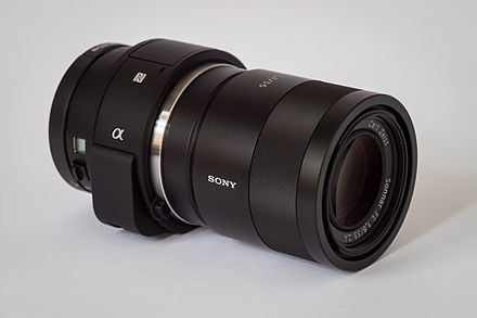 Sony Alpha ILCE-QX1, an example of a modular, lens-style camera, introduced in 2014